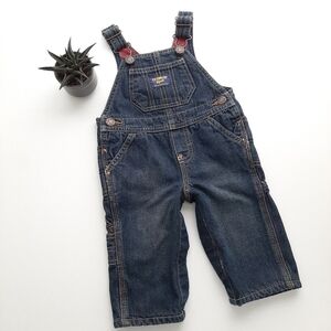 Oshkosh Vestbak lined denim overalls size 6 months